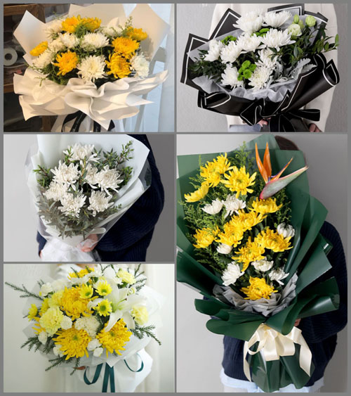 山东济宁邹城市中心店镇北渐兴东村白事花束代送